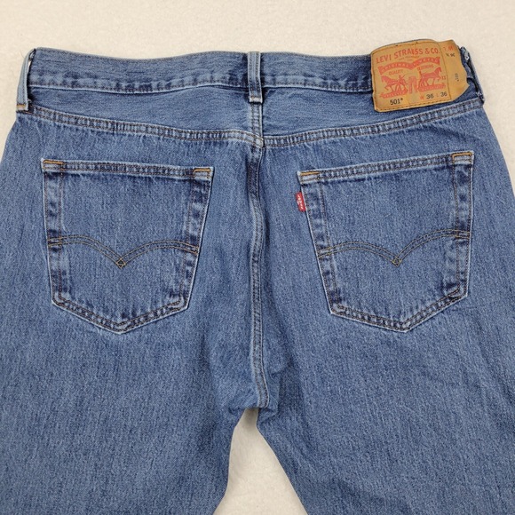 Levis 501 XX Straight Leg Jeans Mens 36 x 36 Measures 36 x 34 100% Cotton Egypt - Picture 7 of 8
